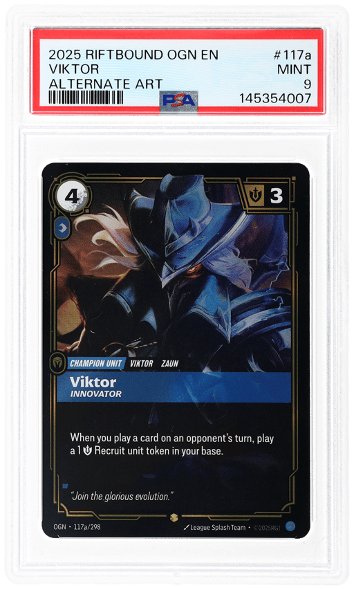 2025 Riftbound: League of Legends Origins Alternate Art Viktor #117a PSA 9