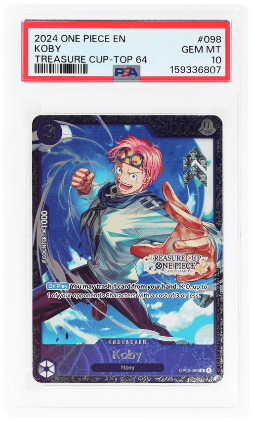 2024 One Piece Promos Treasure Cup Top 64 Koby #OP02-098 PSA 10