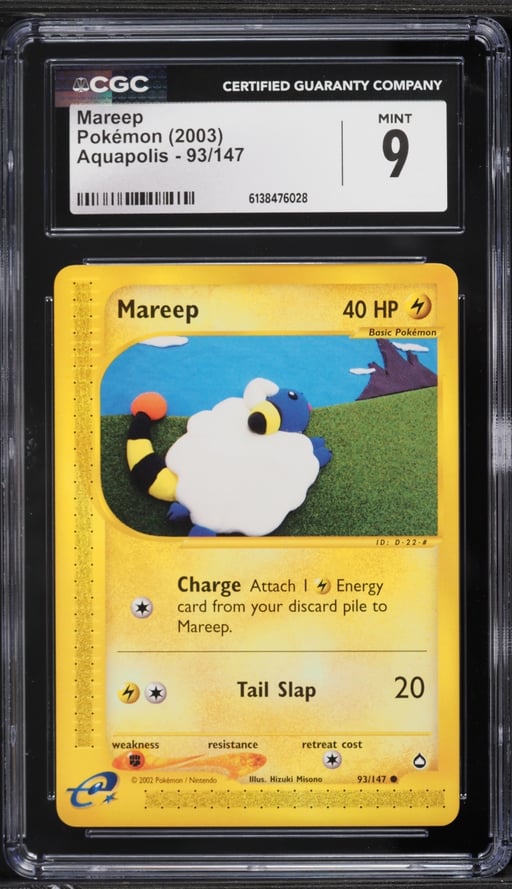 2003 Pokemon Aquapolis Mareep #93 CGC 9 MINT