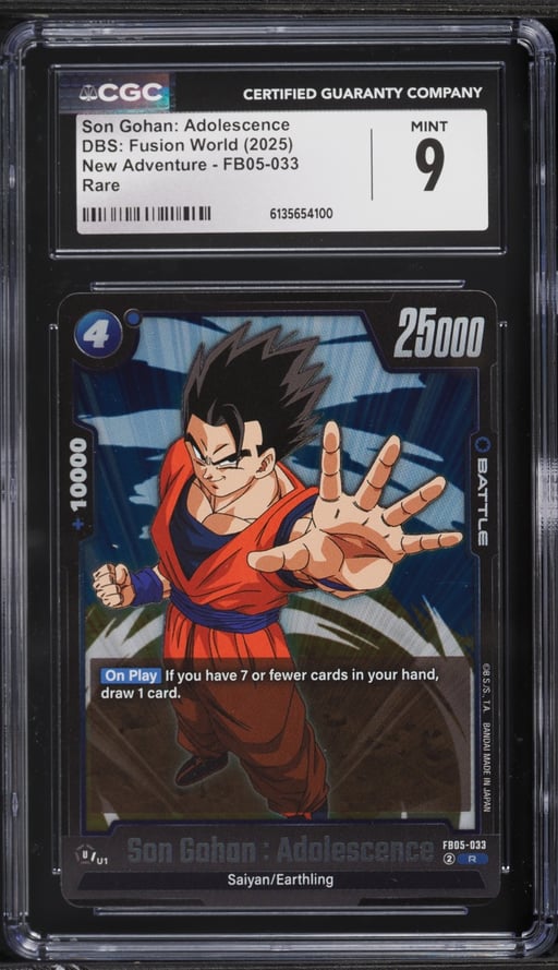 2025 DBS: Fusion World New Adventure Son Gohan: Adolescence #FB05-033 CGC 9 MINT