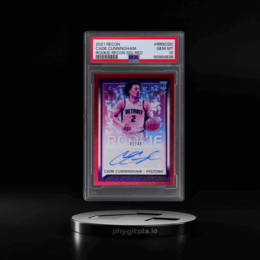 2021 Panini Recon Rookie Recon Signature Red Cade Cunningham #RRSCDC 41/49 PSA 10