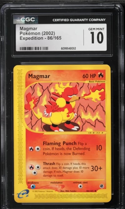 2002 Pokemon Expedition Magmar #86 CGC 10 GEM MINT