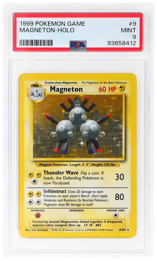 1999 Pokemon Game Holo Magneton #9 PSA 9