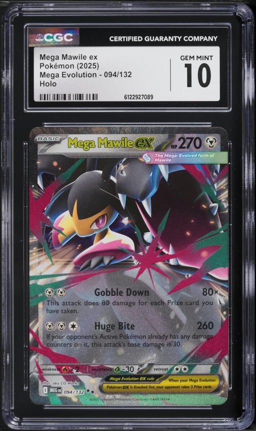 2025 Pokemon Mega Evolution Holo Mega Mawile ex #94 CGC 10 GEM MINT