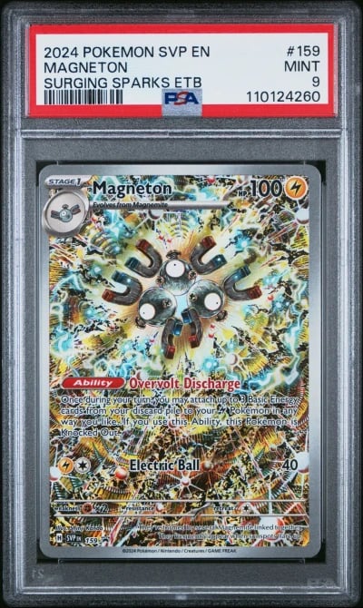 2024 POKEMON SVP EN-SV BLACK STAR PROMO #159 MAGNETON PSA 9