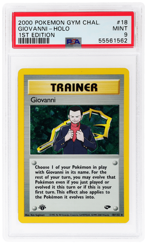 2000 Pokemon Gym Challenge 1st Edition Holo Giovanni #18 PSA 9