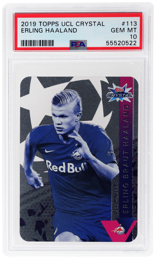 2019 Topps Crystal UEFA Champions League Erling Haaland #113 PSA 10