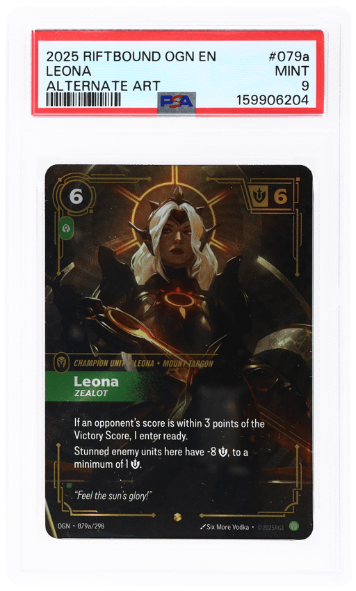 2025 Riftbound: League of Legends Origins Alternate Art Leona #079a PSA 9