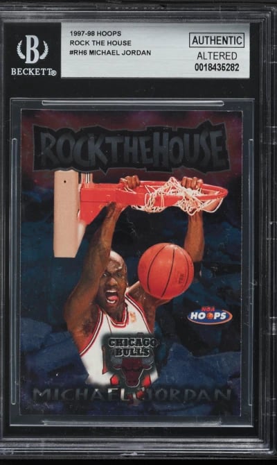 1997 Hoops Rock The House Michael Jordan #RH6 BGS ALTERED AUTH