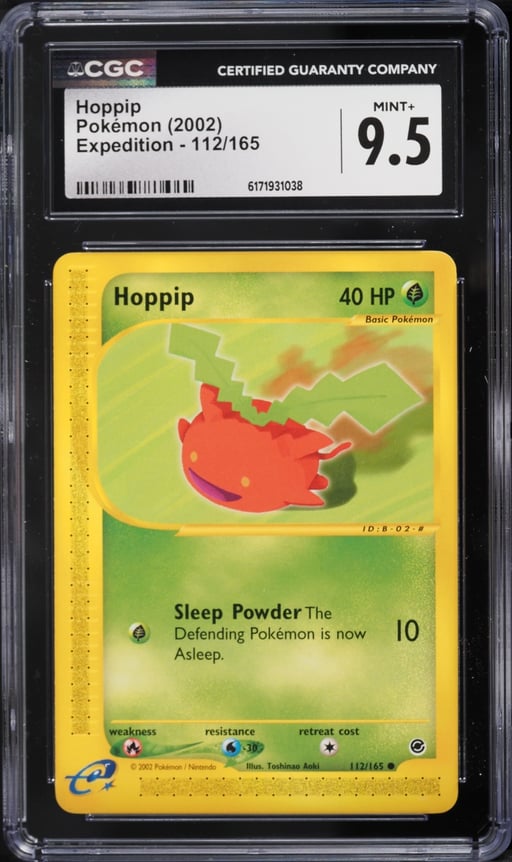 2002 Pokemon Expedition Base Set Hoppip #112 CGC 9.5 MINT+