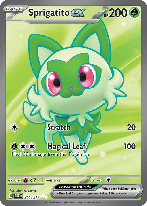 2026 Sprigatito ex #251 Ascended Heroes
