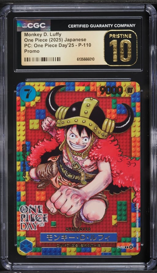 2025 One Piece Japanese Promo Premium Collection Day '25 Monkey D. Luffy #P-110 CGC 10 PRISTINE