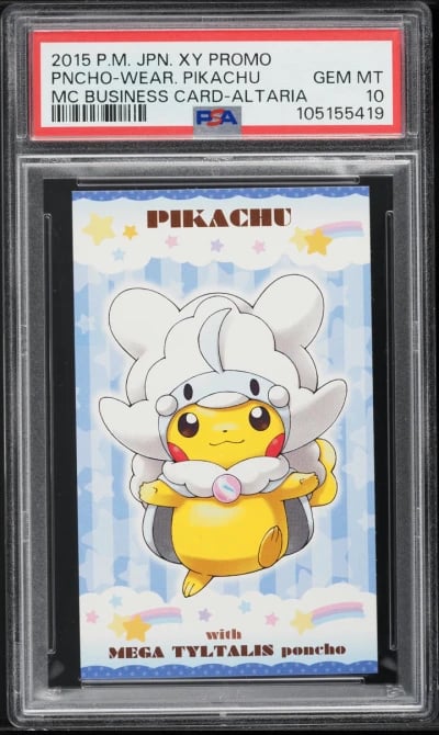 2015 Pokemon Japanese XY MC Business Card Altaria Pikachu PSA 10 GEM MINT