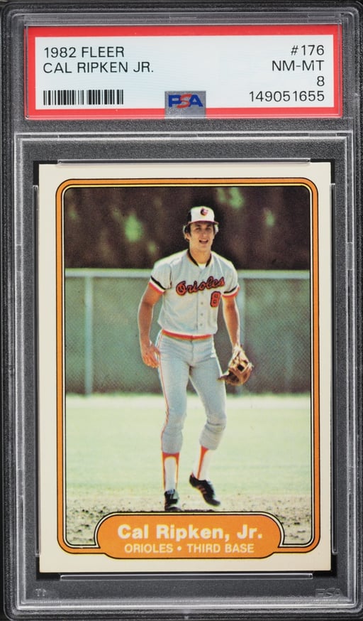 1982 Fleer Cal Ripken Jr. ROOKIE #176 PSA 8 NM-MT
