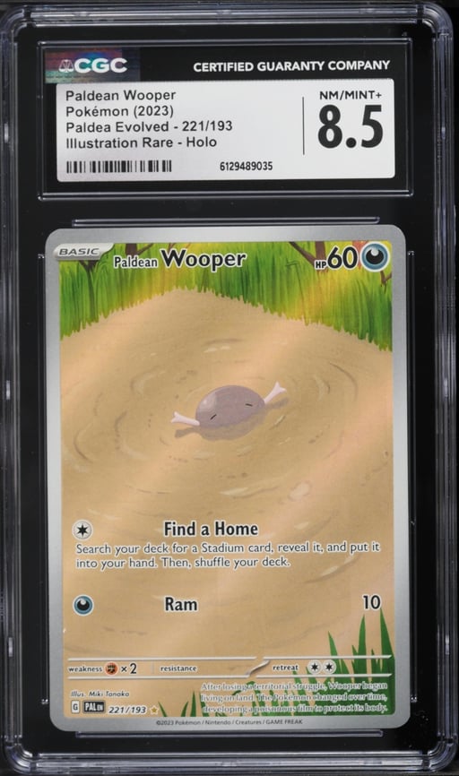 2023 Pokemon Scarlet & Violet Paldea Evolved IR Paldean Wooper #221 CGC 8.5 NM-MT+