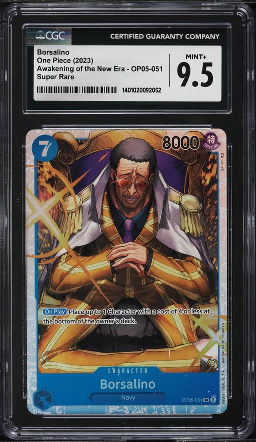 2023 One Piece Awakening New Era Super Rare Borsalino #OP05-051 CGC 9.5 MINT+