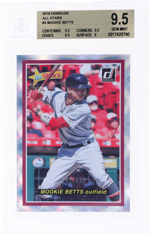 2018 Panini Donruss All Stars Mookie Betts #AS3 543/999 BGS 9.5