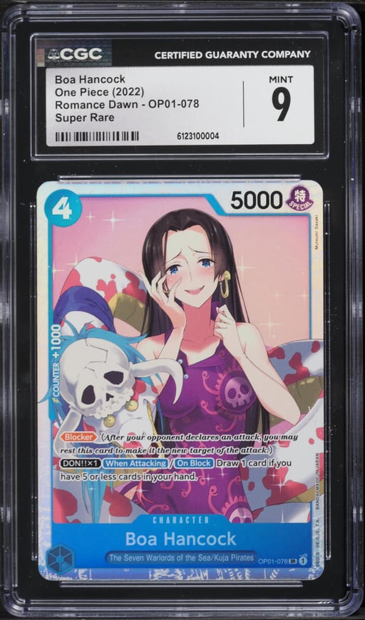 2022 One Piece Romance Dawn Boa Hancock #OP01-078 CGC 9 MINT