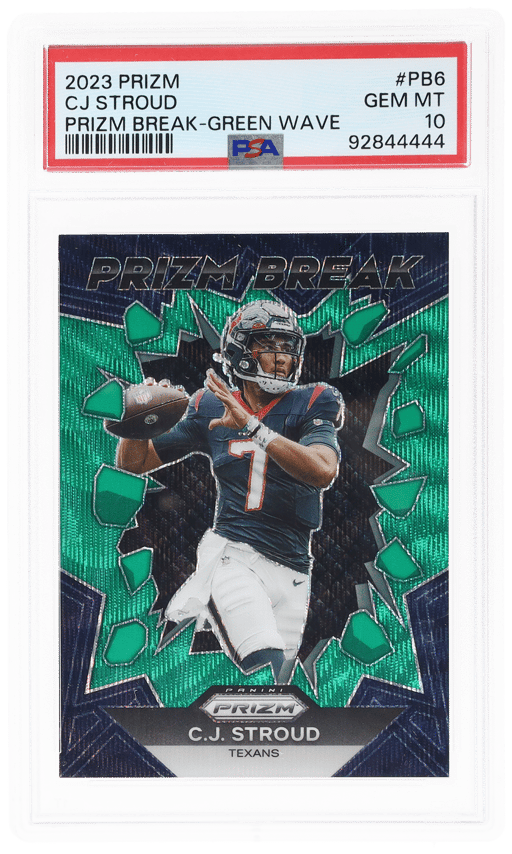 2023 Panini Prizm Prizm Break Green Wave CJ Stroud #PB6 PSA 10