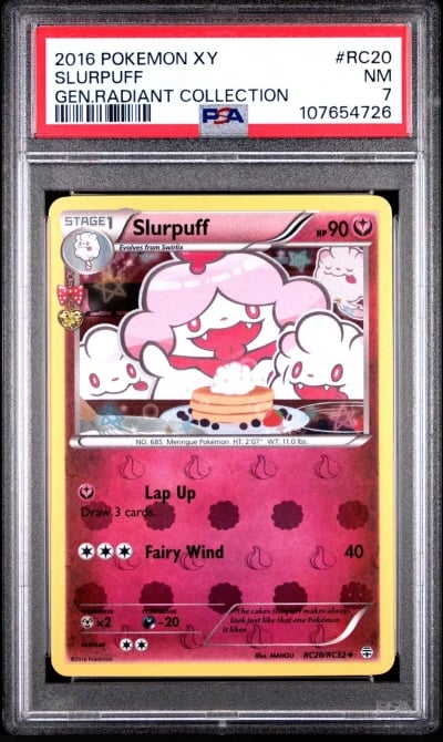 2016 POKEMON XY GENERATIONS RADIANT COLL #RC20 SLURPUFF PSA 7