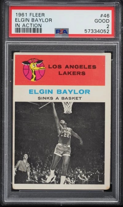 1961 Fleer Basketball Elgin Bayl