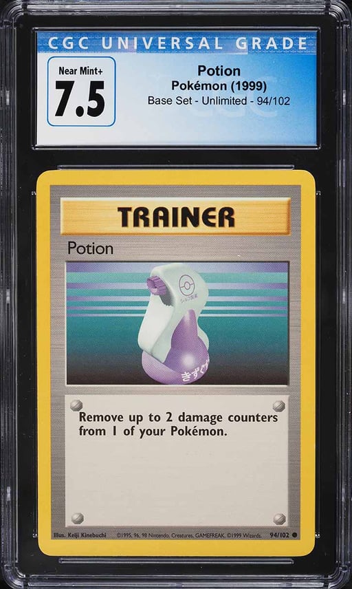 1999 Pokemon Base Set Potion #94 CGC 7.5 NRMT+