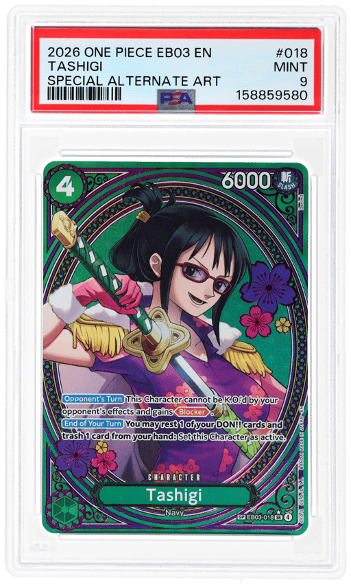 2026 One Piece Extra Booster Heroines Edition Special Alternate Art Tashigi #EB03018 PSA 9