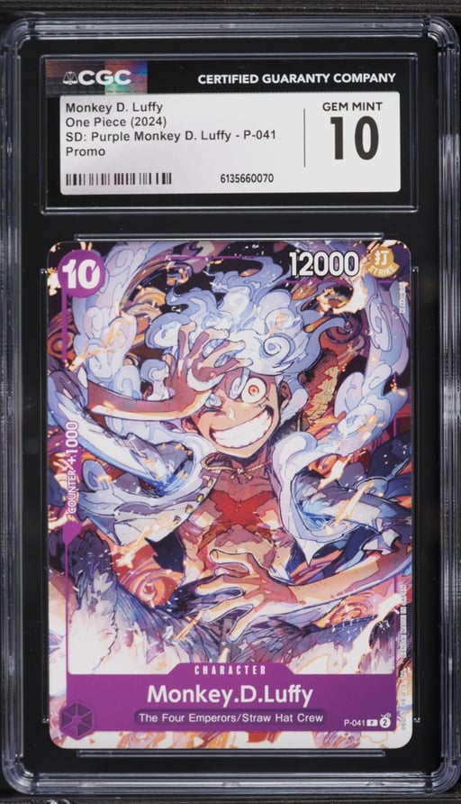 2024 One Piece Japanese Promo Starter Deck Purple Alt Art Monkey D. Luffy #P-041 CGC 10 GEM