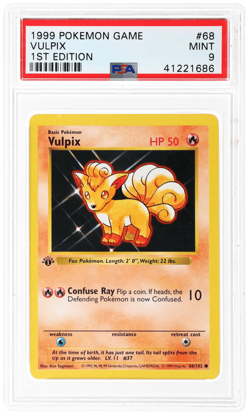 1999 Pokemon Base Set 1st Edition Vulpix #68 PSA 9