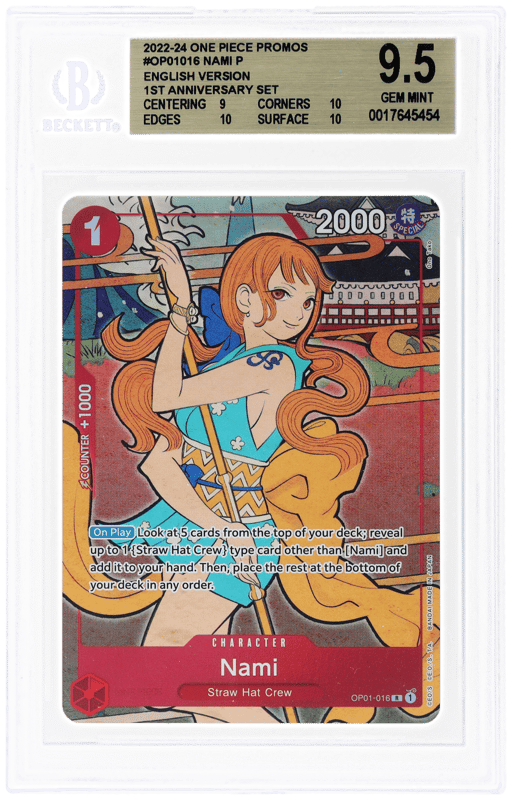 2024 One Piece 1st Anniversary Set Promo Nami #OP01016 BGS 9.5