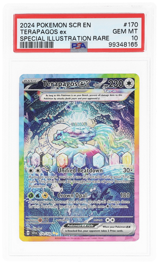 2024 Pokemon Scarlet and Violet Stellar Crown Special Illustration Rare Terapagos Ex #170 PSA 10