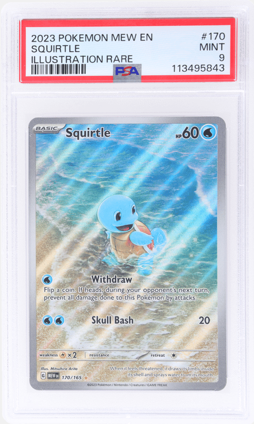2023 Pokemon 151 Illustration Rare Squirtle #170 PSA 9