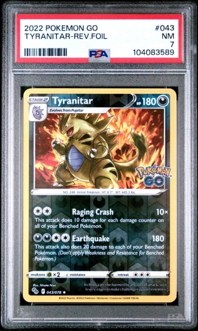 2022 POKEMON GO #043 TYRANITAR-R