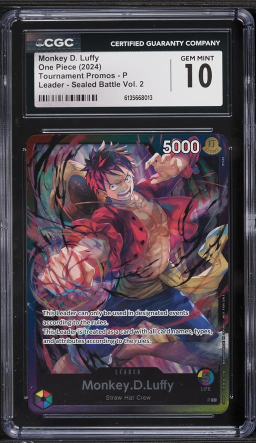 2024 One Piece Promo Sealed Battle Volume 2 Leader Monkey D. Luffy CGC 10 GEM MINT