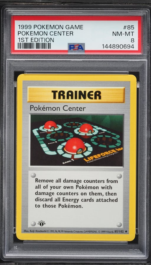 1999 Pokemon Base Set Shadowless 1st Edition Pokemon Center #85 PSA 8 NM-MT