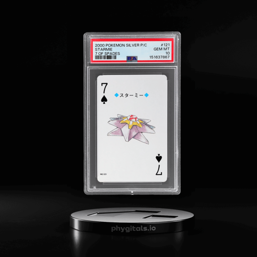 2000 Pokemon Silver Version Playing Cards Japanese 7 of Spades Starmie #121 PSA 10