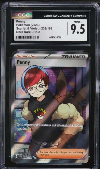 2023 Pokemon Scarlet & Violet Full Art Penny #239 CGC 9.5 MINT+