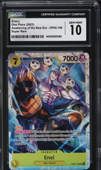 2023 One Piece Awakening Of The New Era Enel #OP05-100 CGC 10 GEM MINT