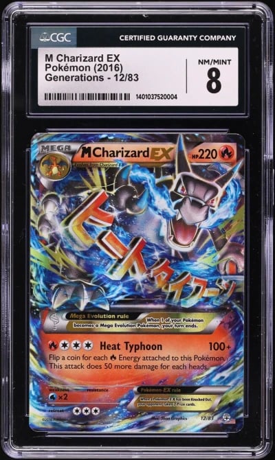 2016 Pokemon XY Generations Holo M Charizard EX #12 CGC 8 NM-MT
