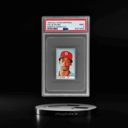 1983 All-Star Game Program Inserts Hand Cut Willie Mcgee PSA 9