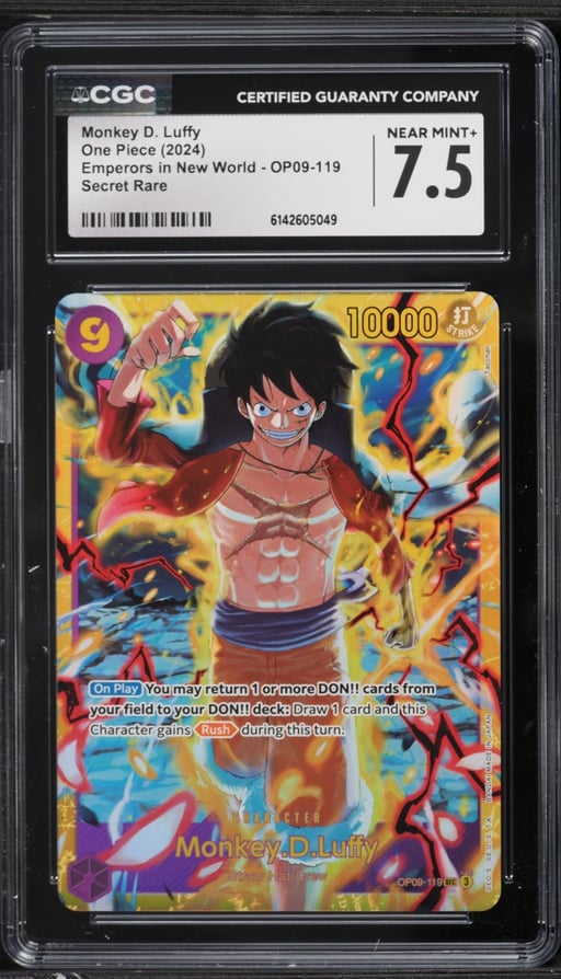 2024 One Piece Japanese Emperors In The New World SEC Monkey D. Luffy #OP09-119 CGC 7.5 NRMT+