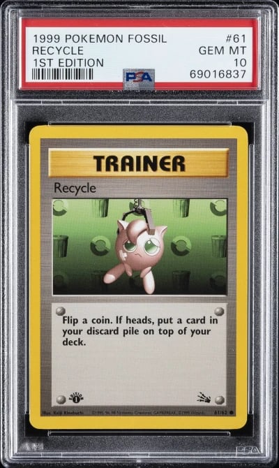 1999 POKEMON FOSSIL 1ST ED #61 R