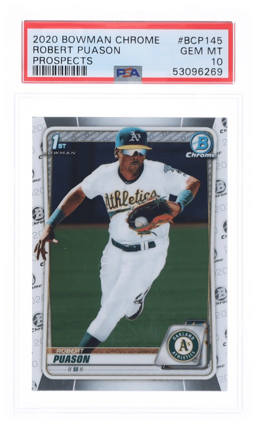 2020 Bowman Chrome Prospect Robert Puason #BCP-145 PSA 10