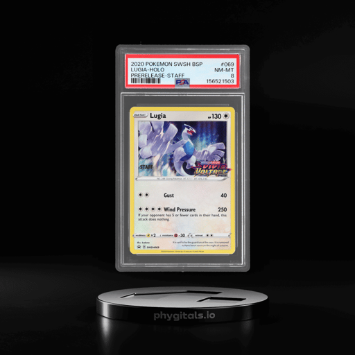 2020 Black Star Promos - Sword & Shield English Vivid Voltage Prerelease Promo Staff Lugia #SWSH069 PSA 8
