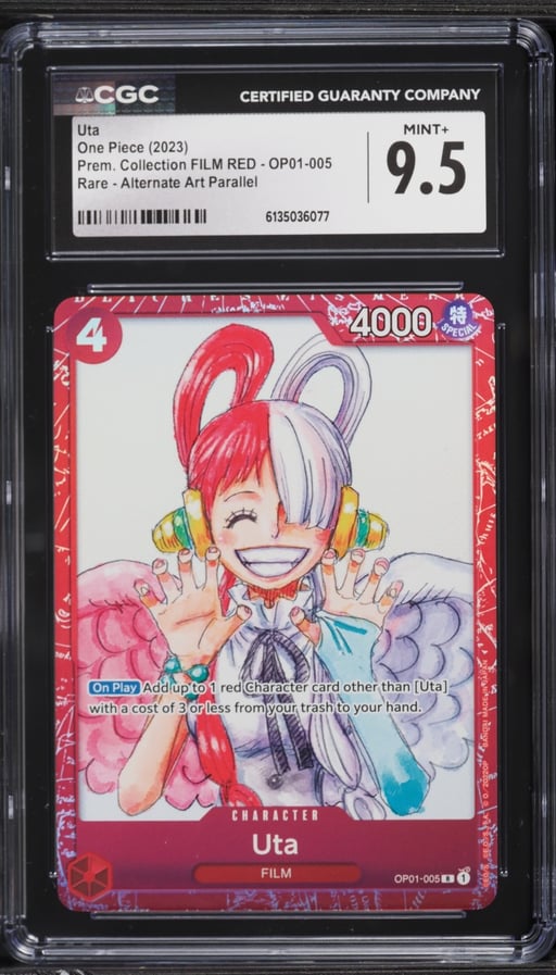 2023 One Piece Premium Collection Film Red Alt Art Uta #OP01-005 CGC 9.5 MINT+