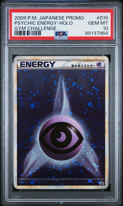 2009 POKEMON JPN PROMO GYM CHALLENGE #015 PSYCHIC ENERGY-HOLO PSA 10