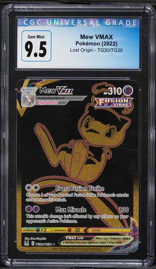 2022 Pokemon Sword & Shield Lost Origin Full Art Mew VMAX #TG30 CGC 10 GEM MINT