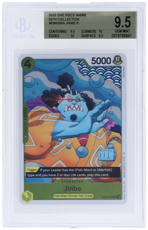 2025 One Piece Card Game Anime 25th Collection Jinbe #EB02055 BGS 9.5