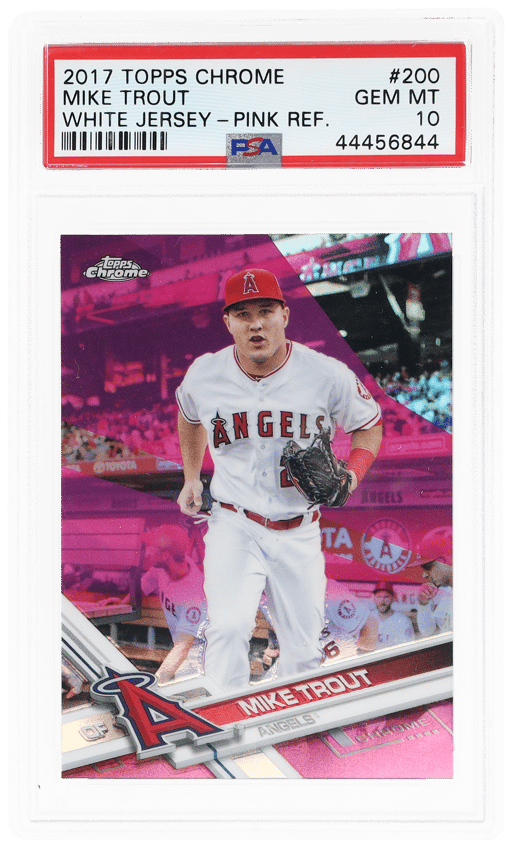 2017 Topps Chrome Pink Refractor Mike Trout #200 PSA 10