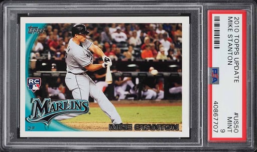 2010 Topps Update Giancarlo Stanton ROOKIE #US-50 PSA 9 MINT